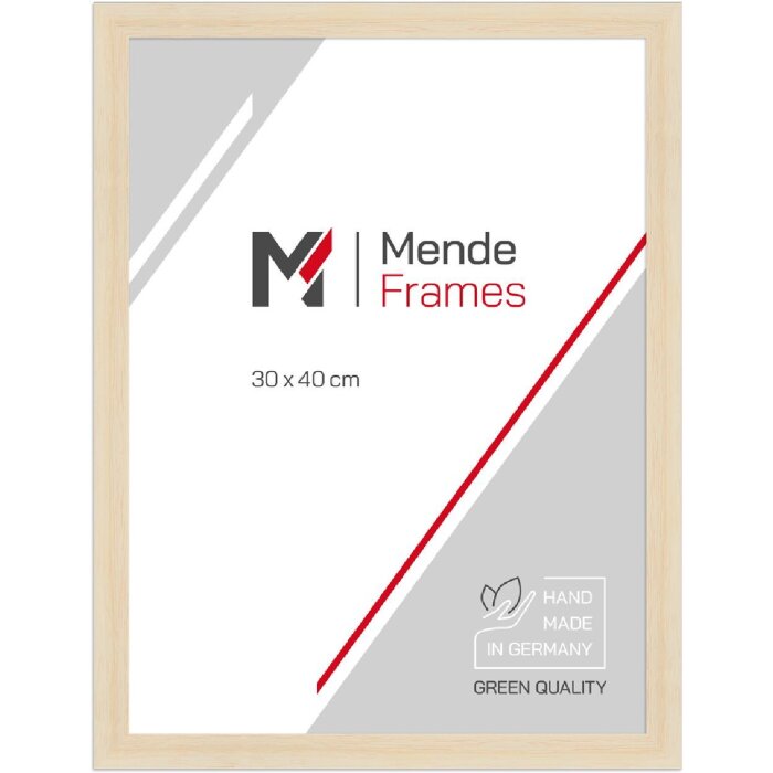 MendeFrames Dřevěný stěnový rám 50x100 cm přírodní s jasným sklem