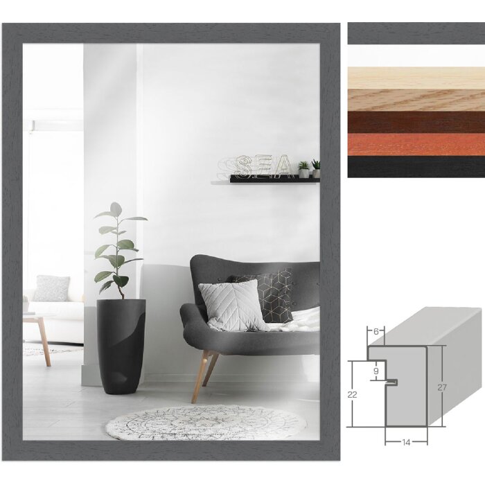 MendeFrames Zástěna na stěnu z masivního dřeva – dub, bílá, černá a další barvy