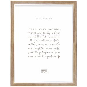 Deknudt Rámeček z polystyrolu s dřevěným designem a čirým sklem