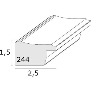 Deknudt Rámeček z polystyrolu s dřevěným designem a čirým sklem