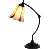 LumiLamp 5LL-5130 Stolní lampa Tiffany Ø 15x46 cm Béžová skleněná stolní lampa