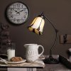 LumiLamp 5LL-5130 Stolní lampa Tiffany Ø 15x46 cm Béžová skleněná stolní lampa