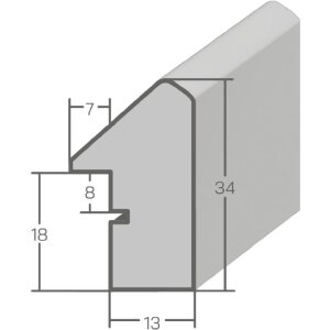MendeFrames Závěsné zrcadlo v dřevěném rámu – vintage styl, bílá, šedá, přírodní, 10x10–70x100