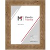 MendeFrames široký masivní dřevěný obrazový rám s výraznou žílou, oříšková nebo bílá, různé velikosti a druhy skla