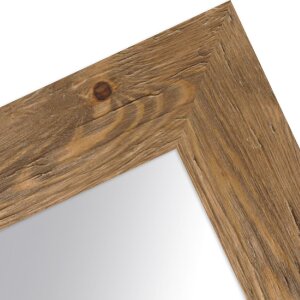 MendeFrames Závěsné zrcadlo z masivního dřeva ve stylu strandinštích domů bílá a ořech