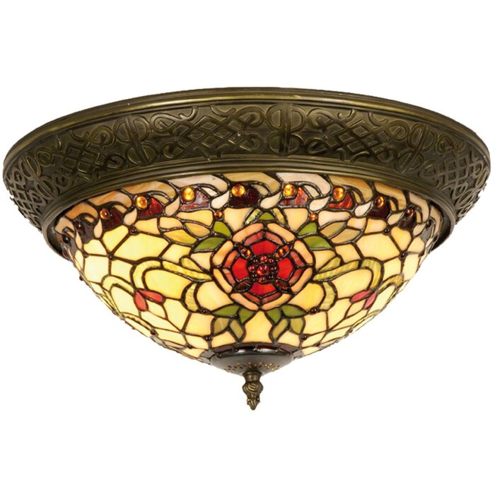 Skleněná stropní lampa 38 cm barevné sklo