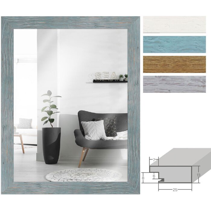 MendeFrames Zástěna na stěnu ve stylu pláže z masivního dřeva