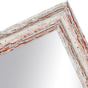 MendeFrames Zrcadlo na stěnu Shabby-Chic z masivního dřeva 3,9 cm profil