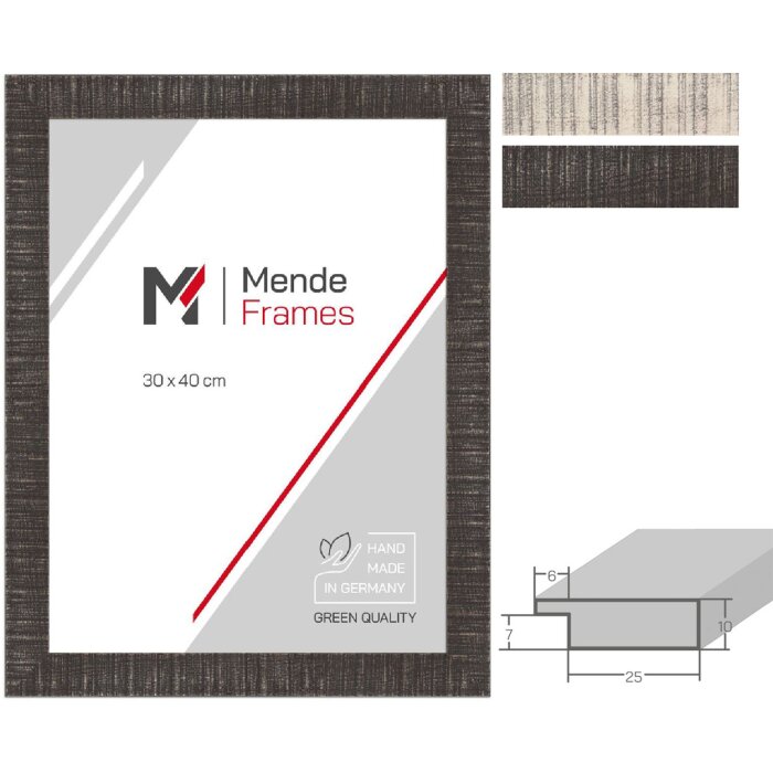 MendeFrames Rám na fotografie Shabby-Chic z masivního dřeva, hnědá a krémová, 10x10–50x70 cm