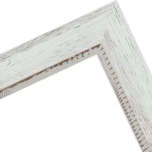 MendeFrames Vintage rám na obrazy z masivního dřeva 41 mm bílý a krémově hnědý