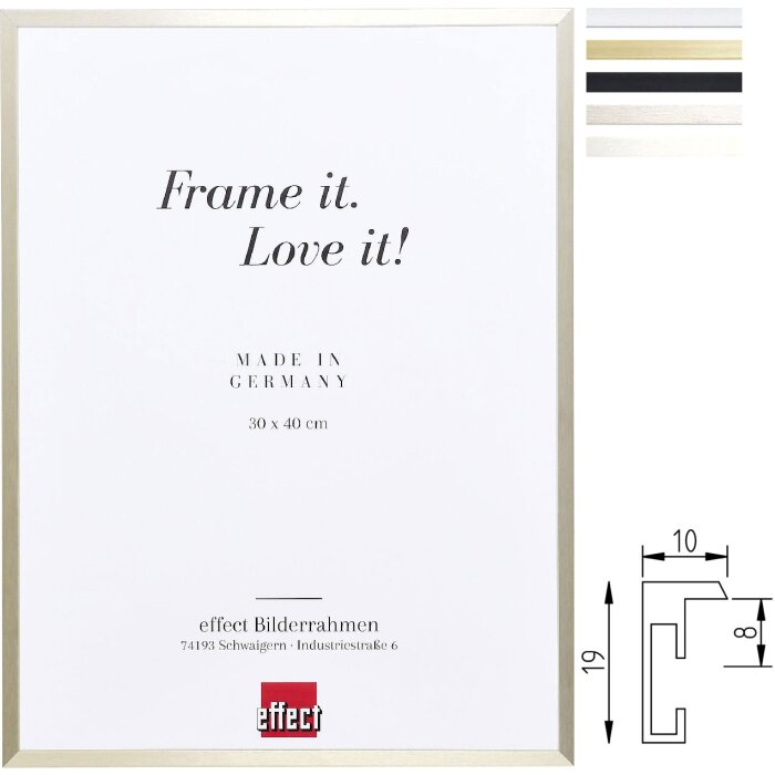 Effect B1 bezpečnostní hliníkový rámeček S2 pro zavěšení na zeď