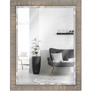 MendeFrames H670 Wandspiegel Industrial taupe grau Massivholz 20x20-70x100cm