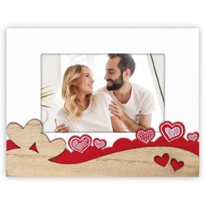 ZEP Fotorahmen Giulietta – romantický dřevěný rám s srdcovým dekorem 10x15 cm