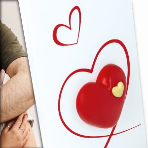 ZEP Fotorám Roberta bílý srdcí 10x15 cm s stojánkem