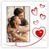 ZEP Fotorám Roberta bílý srdcí 10x15 cm s stojánkem