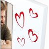 ZEP Fotorám Roberta bílý srdcí 10x15 cm s stojánkem