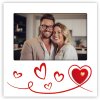 ZEP Fotorámeček Roberta bílý 10x15 cm dřevěný srdcími stojánkem