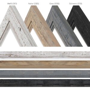 MendeFrames H660 Shabby-Chic Bilderrahmen Massivholz in 4 Farben & vielen Größen