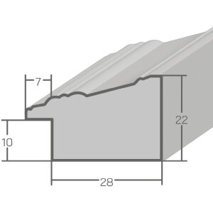 MendeFrames Zrcadlo na zeď barokní 20x30 cm stříbrně světlé