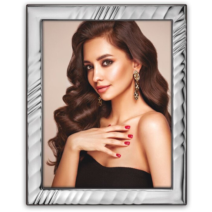 ZEP Portrétový rám ve stříbrné barvě – lesklý kovový rám 10x15 cm & 13x18 cm