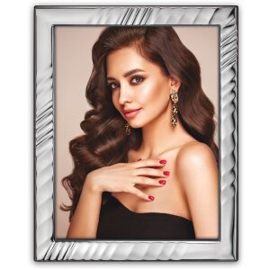 ZEP Portrétový rám ve stříbrné barvě – lesklý kovový rám 10x15 cm & 13x18 cm