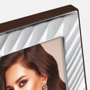 ZEP Portrétový rám ve stříbrné barvě – lesklý kovový rám 10x15 cm & 13x18 cm