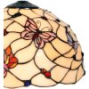 LumiLamp 5LL-770 Stínidlo Tiffany Ø 30x20 cm béžové růžové sklo motýl