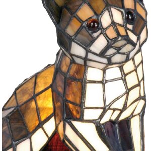 Stolní lampa Tiffany kočka 24x20 cm