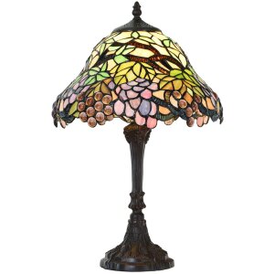 Stojací lampa v Tiffanyho stylu barevná...