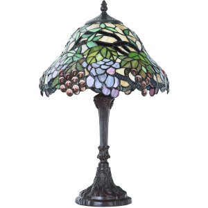 Stojací lampa v Tiffanyho stylu barevná...