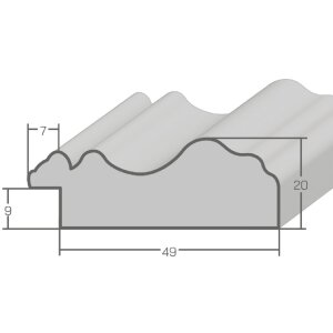MendeFrames H550 Antik obrazový rám z masivního dřeva, barokní design, vybírá se barva a sklo