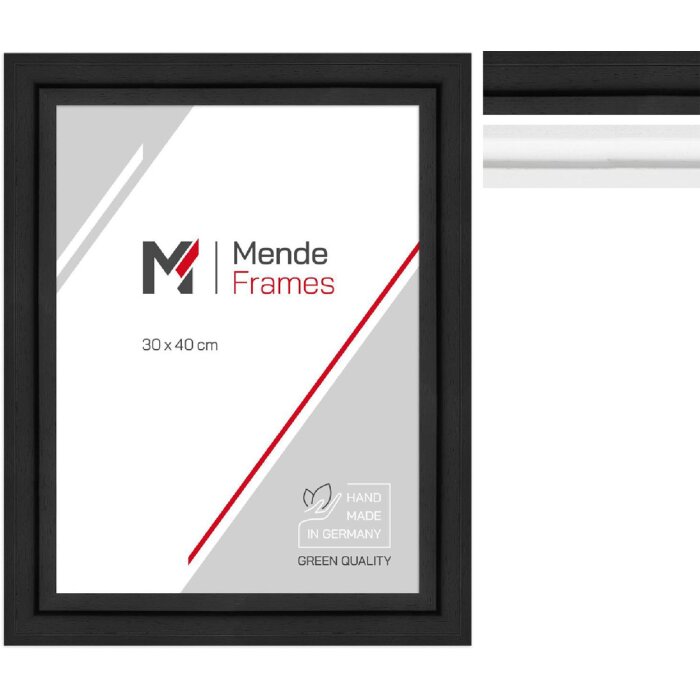 MendeFrames H540 Modern – elegantní dřevěný rámeček pro stěny, bílý nebo černý, 20x20–70x100 cm