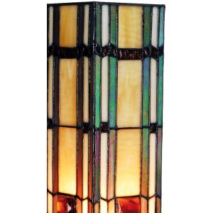 Barevná Tiffanyho stojací lampa ze skla 12,5x35 cm