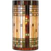 LumiLamp 5LL-9112 Nástěnné svítidlo Tiffany 20x11x36 cm Béžové hnědé sklo půlkruhové