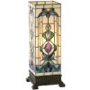 Barevná stolní lampa Tiffany ze skla 18x45 cm