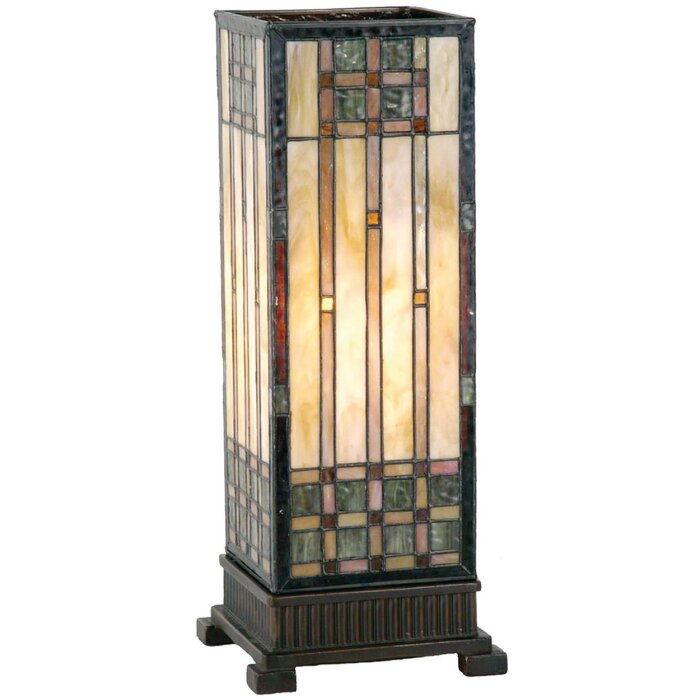 Tiffanyho stojací lampa z barevného skla 18x45 cm