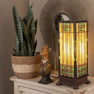 Tiffanyho stojací lampa z barevného skla 18x45 cm