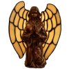 LumiLamp 5LL-9246 Tiffany stolní lampa Angel 16x10x18 cm béžové sklo Tiffany