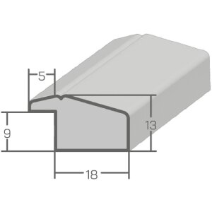 MendeFrames Obrazový rám H490 Modern ořech 40x60 cm umělý sklo