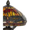 LumiLamp 5LL-9295 Stolní lampa Tiffany Ø 22x21 cm hnědá červená skleněná vážka
