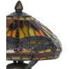 LumiLamp 5LL-9295 Stolní lampa Tiffany Ø 22x21 cm hnědá červená skleněná vážka