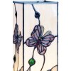 Malá skleněná stolní lampa s motýly 12,5x35 cm