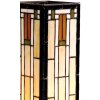 LumiLamp 5LL-9332 Stolní lampa Tiffany 12x12x35 cm Béžový hnědý skleněný obdélník