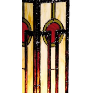 Stolní lampa Tiffany červenohnědá 12,5x35 cm