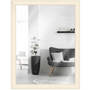 MendeFrames Zrcadlo na stěnu H470 – venkovský styl bílá