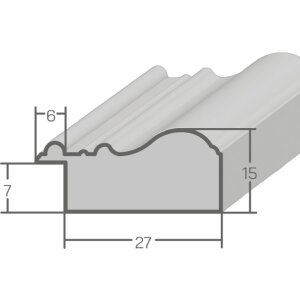 MendeFrames Obrazový rám H450 Antik stříbrný 42x59,4 cm s museumským sklem