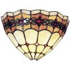 LumiLamp 5LL-9884 Nástěnné svítidlo Tiffany 30x14x20 cm Béžové hnědé sklo Rose Triangle