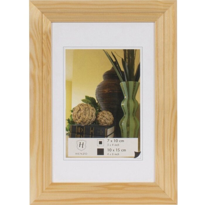 Dřevěný rám Henzo Artos 10x15 cm přírodní dřevěný obrazový rám se zakřivenou lištou