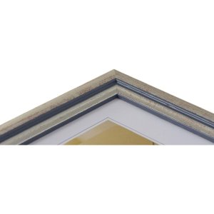 Dřevěný rám Henzo Artos 10x15 cm stříbrný obrazový rám zakřivené dřevěné lišty