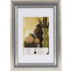 Dřevěný rám Henzo Artos 10x15 cm stříbrný obrazový rám zakřivené dřevěné lišty